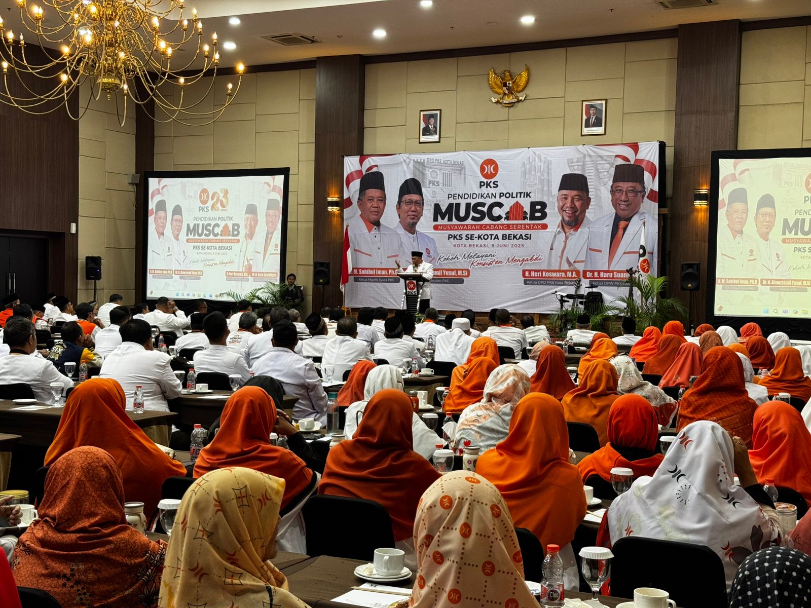 Ketua DPD PKS Kota Bekasi Heri Koswara Tengah Sambutan Kegiatan Muscab